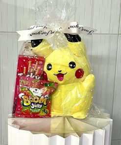 H137 Hoa Bánh Kẹo Snack Box Màu Vàng Pikachu